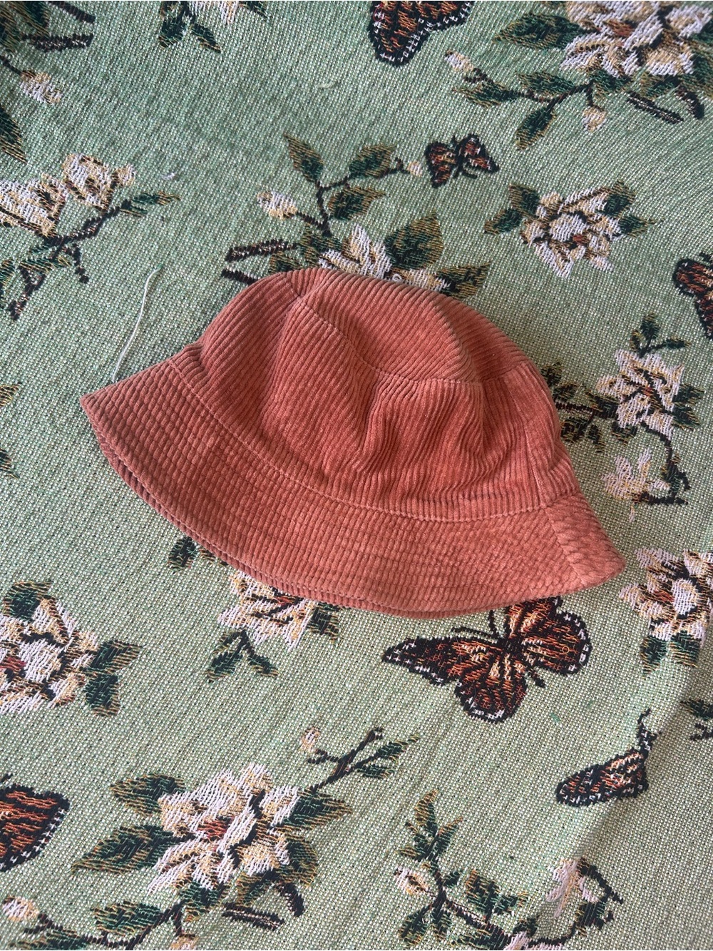Women's Corduroy Bucket Hat - Rust Orange